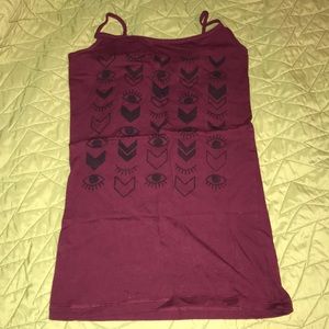 Maroon Eye graphic cami tank top